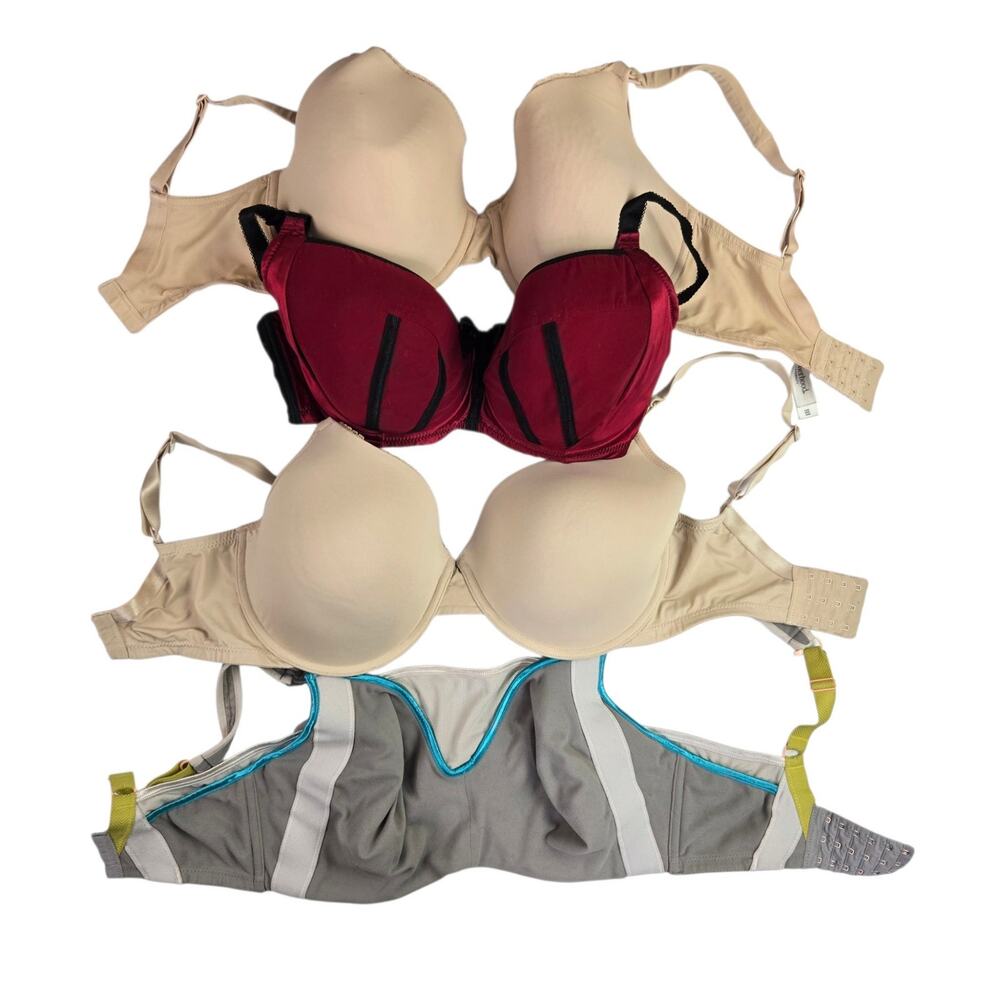Nursing Bra Lot US 34G 32H 32G Beige Tan Red Underwire